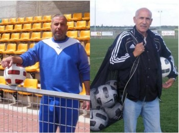 מתחממים לדרבי העמקים. אדרי(מימין) וברזני