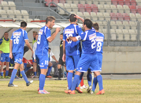 שחקני עפולה בימים טובים יותר (צילום: ארנון לוי)