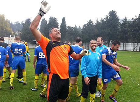 שחקני מעלות חוגגים (באדיבות: ספורט 5)