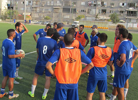 שחקני יפו באימון (מכבי יפו)