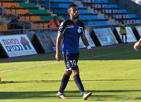 יכול להיות מרוצה. שחקנה של עפולה, גיא דיין (עדי מלול)