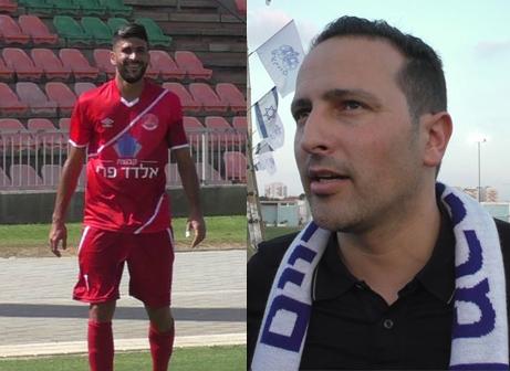 אלדד פרי (מימין) והלוגו מתנוסס על חולצת מרמורק (משמאל)