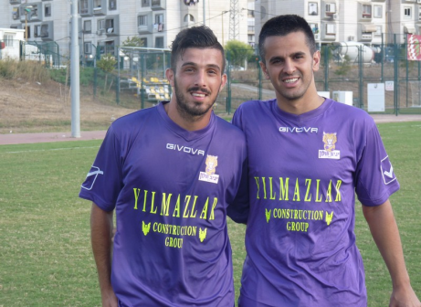 כובשי השערים לחולון. אדיר שהרבני (משמאל) וחן מלכה (אלי שמואלי)