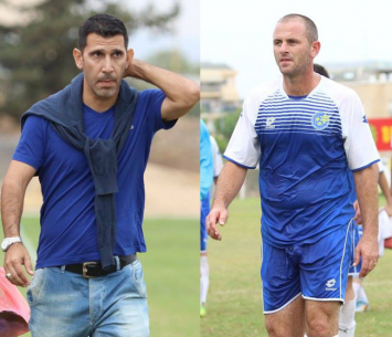 אילן טל (מימין) ומוריס אוזן (עודד חסין)