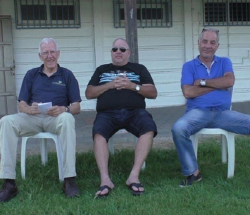 הנהלת אזור. חיים אלגזי, מאיר סאלם ואברהם דה פריז (שקד מורג)