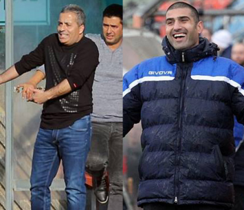 אורי קרגולה (מימין) ועופר טלספפה. יפו מול נס ציונה (לירן דורף)