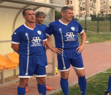 מתכוננים למכביה. אמיר שלח(משמאל) וישראל כהן 