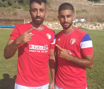 צמד הכובשים. כהן ובורה (צילום: דאפר מחאמיד)