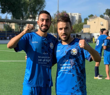 נעימי ווקנין כובשי השערים לזכות קריית אונו (פייסבוק הפועל עירוני קריית אונו)