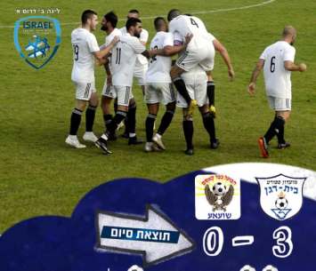 בית דגן לאחר ניצחון (דף הפייסבוק הרשמי של עירוני בית דגן)