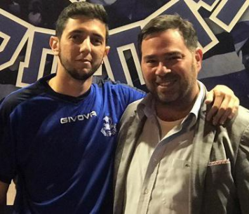 אוחיון לצד סוכנו עידו קרן