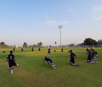 שחקני בית שאן במהלך האימון (דוברות הפועל בית שאן)