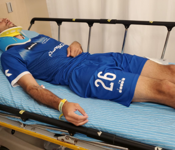 רגע הפציעה. סולימנוב (צילום: באדיבות המצולם)