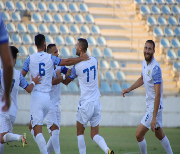 התפוצצו ברחובות. שחקני מכבי הרצליה חוגגים (בן מלניק)