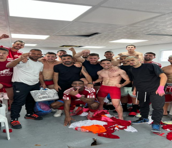 יעקפו בקרוב גם את טייבה? שחקני קלנסוואה חוגגים (מדיה הפועל קלנסוואה)