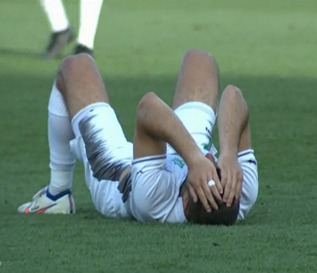 הכתובת הייתה על הקיר. שחקן אחי נצרת בתגובה אופיינית למצב (ערוץ הספורט)