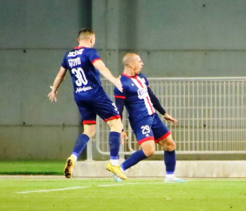 יחגגו גם במאבקי צמרת? אלון בוזורגי ושי מוסינקו במשחק המבחן מול כפר שלם (בן מלניק)