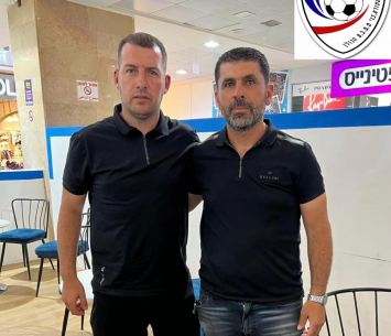 עולה לגולן. מוחמד אבדאח לצידו של המנהל המקצועי, ווג'די אלקיש