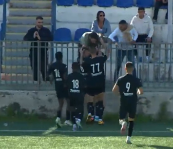 שחקני כפר שלם חוגגים (ערוץ הספורט)