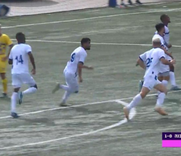 שחקני יבנה חוגגים ניצחון דרמטי (ערוץ הספורט)