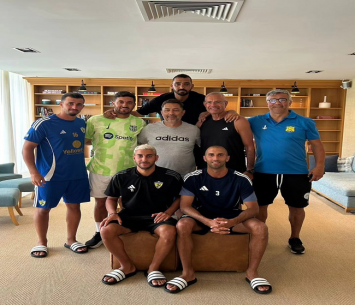 במהלך ליגת האלופות. שחקני ראש העין