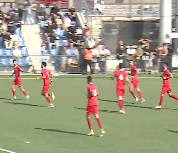 שחקני אזור חוגגים את היתרון בקרית גת