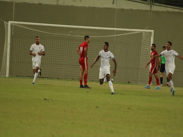 נשר תכה את התחזית ותנצח גם הפעם? שחקני נשר חוגגים כיבוש במשחק הקודם מול בועיינה (דאפר מאחמיד)