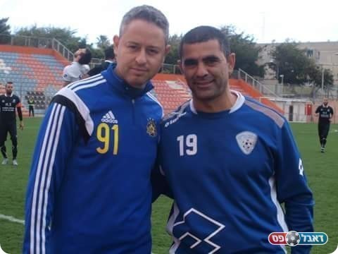 ינסו לכבוש במשחק הבא. גיא צמח (מימין) וסולומוביץ' (אלון יהודיוף)