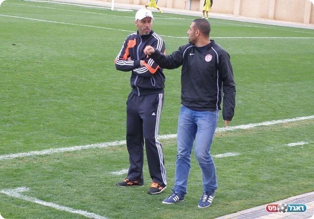 בדרך לליגה א'? אחמד סבע וחלאיילה (צילום: אמיר שיבי)