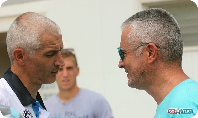 חגגו יחד בסיום. מצא את ההבדלים, עמיקם ומגמדוב (צילום: לירן דורף)