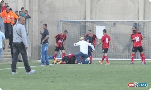 שוויון דרמטי. באקה חוגגת (צילום: חאדר אניס)