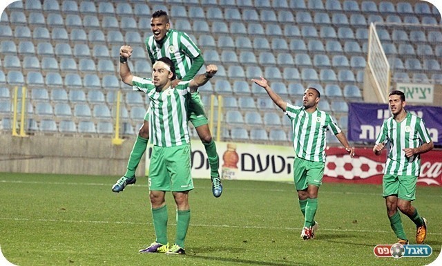 המשחק השתנה. קירטבה חוגג את הראשון (צילום: לירו דורף)