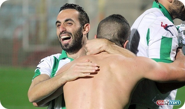 הצילו לעצמם את העונה. אבוסאלח חוגג (צילום: לירן דורף)