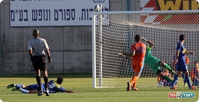 הכדור של שקד חולף ליד החיבורים (לירן דורף)