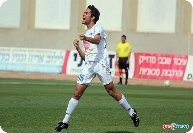 יתרון מוצדק. השער והחגיגה של מרציאנו (צילום: לירן דורף)