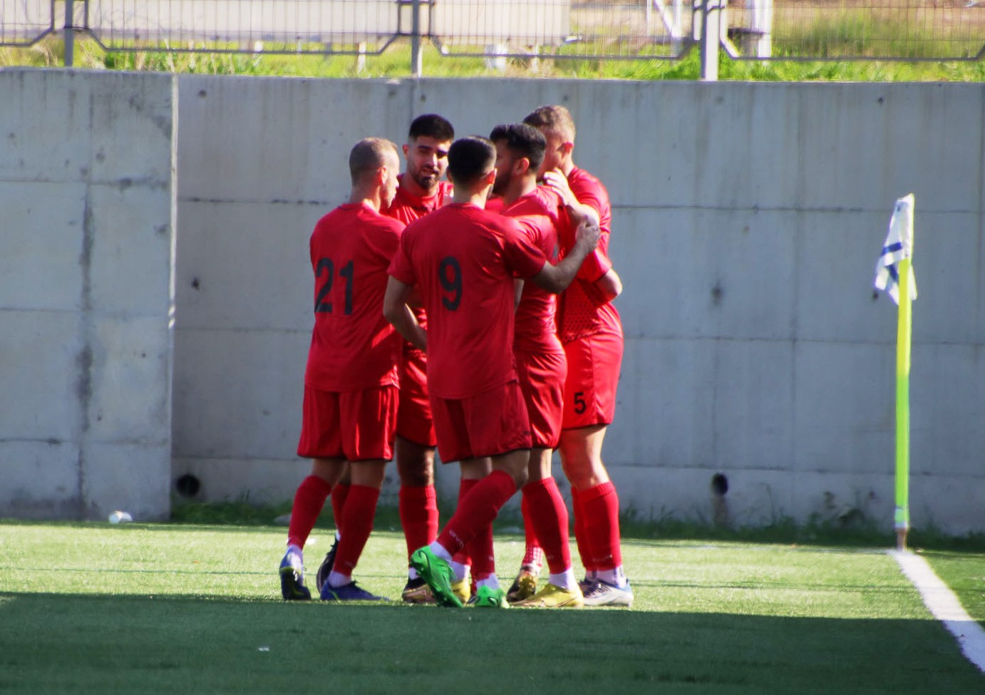 נתנו את עיקר הכח בסיבוב הראשון. שחקני הפועל הרצליה (בן מלניק)